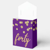 Ballotins Merci Gold violet "Quarante" fête d'anniversaire (Ouvert)
