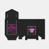 Ballotins Merci gothique à fleurs violettes-rouges (Déplié)