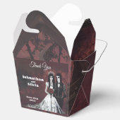 Ballotins Merci gothique Mariage Goth keepsaké Box (Ouvert)