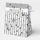 Ballotins Merci - Gris/Blanc simples rayures Motif (Arrière)