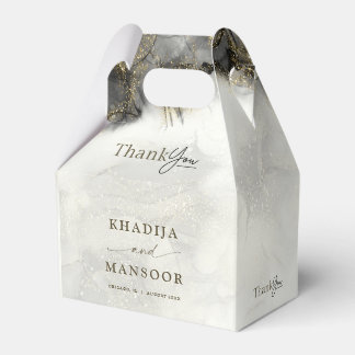 Ballotins Merci islamique Mariage moderne Black Enked Gold