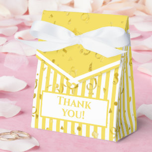 Ballotins Merci - Jaune/Blanc Simple Stripes Motif