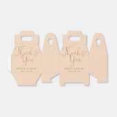 Ballotins Merci Love Coeur Soft Peach Mariage (Déplié)