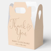 Ballotins Merci Love Coeur Soft Peach Mariage (Ouvert)