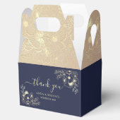 Ballotins Merci Mariage bleu de la marine (Ouvert)