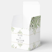 Ballotins Merci Mariage de feuillage vert Ballotin (Ouvert)