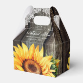 Ballotins Merci Mariage de tournesol rustique (Arrière)