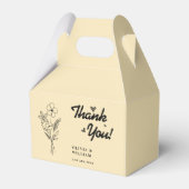 Ballotins Merci Mariage Fleur sauvage jaune beurre (Verso)