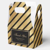 Ballotins Merci Mariage moderne Black et Gold Foil (Ouvert)