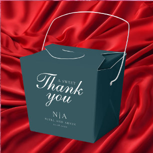 Ballotins Merci mariage Moderne Coton Vert Calligraphie