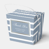 Ballotins Merci Mariage moderne Dusty Blue Gold (Arrière)