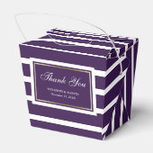 Ballotins Merci Mariage moderne violet or (Arrière)