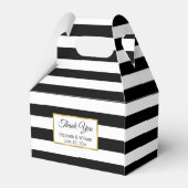 Ballotins Merci Mariage rayé noir et blanc (Arrière)