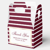 Ballotins Merci Mariage rouge de Bourgogne moderne (Ouvert)