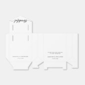 Ballotins Merci Mariage simple et élégant personnalisé (Déplié)