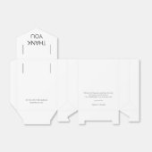 Ballotins Merci Mariage simple noir blanc nouvellement marié (Déplié)