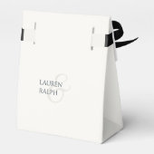 Ballotins Merci Mariage tendance en noir et ivoire (Arrière)