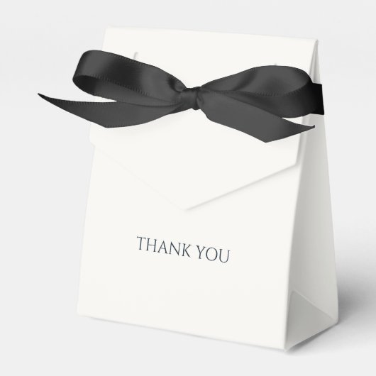 Ballotins Merci Mariage tendance en noir et ivoire (Verso)