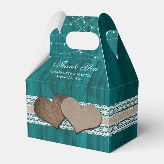 Ballotins Merci Mariage Turquoise rustique (Verso)
