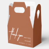 Ballotins Merci minimaliste moderne Mariage Terracotta (Ouvert)