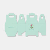 Ballotins Merci Mint Vert Floral (Déplié)