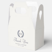 Ballotins Merci Monogramme Mariage Wreath Navy Creme (Ouvert)