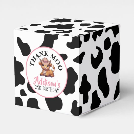Ballotins Merci Moo Baby Cow Imprimer (Verso)