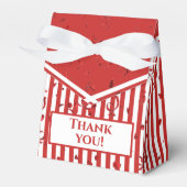 Ballotins Merci - Motif de bandes simples rouge/blanc (Verso)