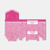Ballotins Merci - Motif Fuchsia/White Simple Stripes (Déplié)