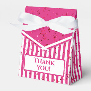 Ballotins Merci - Motif Fuchsia/White Simple Stripes