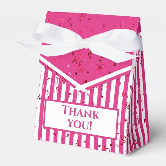 Ballotins Merci - Motif Fuchsia/White Simple Stripes (Verso)