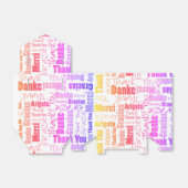 Ballotins Merci Multilingual Word Collage Couleurs arc-en-ci (Déplié)