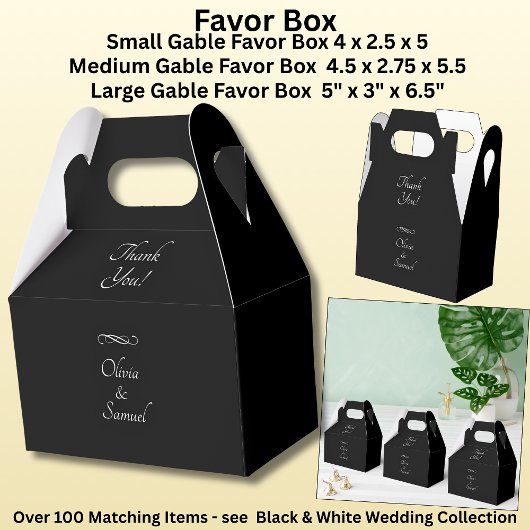 Ballotins Merci, Noir Blanc, Mariage
