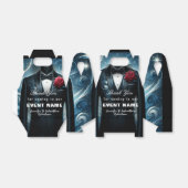 Ballotins Merci noir Tuxedo | Boîte cadeau (Déplié)