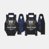 Ballotins Merci noir Tuxedo | Boîte cadeau (Déplié)