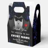 Ballotins Merci noir Tuxedo | Boîte cadeau (Ouvert)