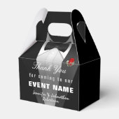 Ballotins Merci noir Tuxedo | Boîte cadeau (Arrière)