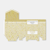 Ballotins Merci - Or/Blanc Simple Stripes Motif (Déplié)