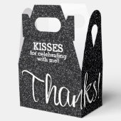 Ballotins MERCI Parties scintillant Black Faux (Ouvert)