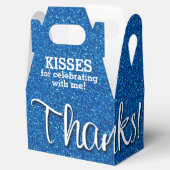 Ballotins MERCI Parties scintillant Blue Faux (Ouvert)