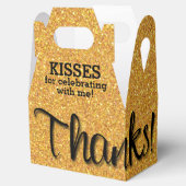 Ballotins MERCI Parties scintillant Gold Faux (Ouvert)