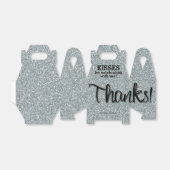 Ballotins MERCI Parties scintillant Silver Faux (Déplié)