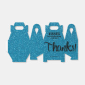 Ballotins MERCI Parties scintillant Turquoise Faux (Déplié)