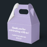 Ballotins Merci personnalisé Bat mitzvah moderne Bold Purple<br><div class="desc">Tirage personnalisé Téméraire Lavande violet Merci moderne Ballotin</div>