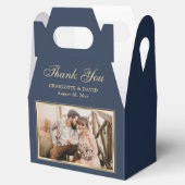 Ballotins Merci photo bleu marine Mariage (Ouvert)