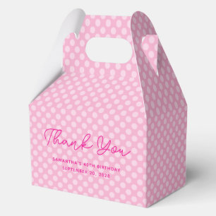 Ballotins Merci pour les 40 ans de Light Pink à pois