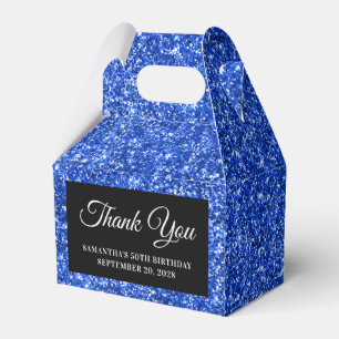 Ballotins Merci pour les 50 ans de Royal Blue Glitter