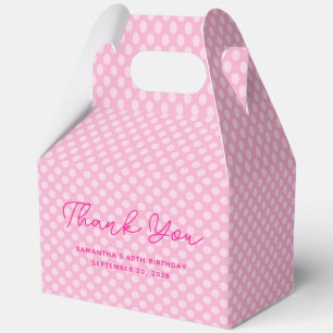 Ballotins Merci pour les 60 ans de Light Pink Polka Dot