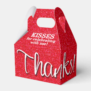 Ballotins MERCI Red Faux Glitter