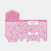 Ballotins Merci - Rose/Blanc simples rayures Motif F (Déplié)